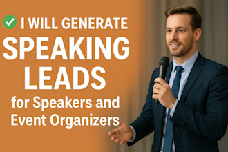 generate speaking lead for speakers or event organizers