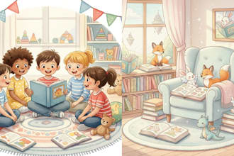 childrens book illustrator custom kids book art