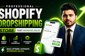 build shopify store or dropshipping ecommerce store