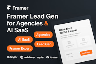 create a framer lead generation landing page for agencies, ai saas, mobile apps