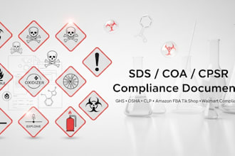 do coa, sds, cpsr, toxicology report, pif, UK approved documents and labelling