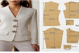 draft custom sewing patterns from your sketches, ideas, or photos