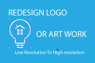 redesign your logo to high resolution vector