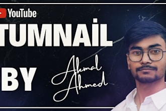 make asthetic and clean youtube thumbnails for your videos