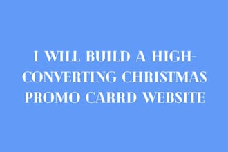 build a christmas promo carrd website