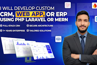 develop a custom web application using PHP laravel