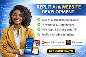 replit ai base44 integration supabase website webapp stripe fix replit airtable