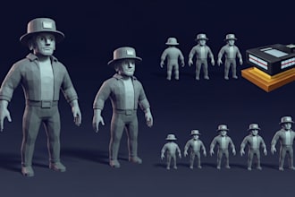 do 3d ps1 ps2 n64 retro low poly stylized 3d character models game asset