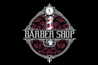 design an attractive, professional barbershop logo