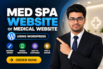 design med spa website or medical website using wordpress