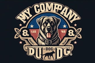 design vintage k9 dog mascot logo t shirt design