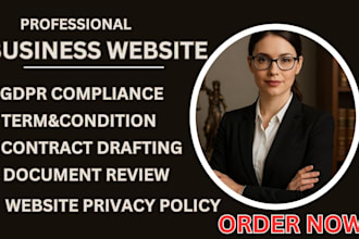 draft website privacy policy gdpr hipaa terms and conditions, nda for businesses
