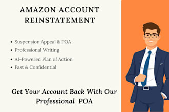write a professional amazon suspension appeal and poa