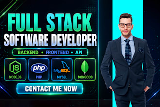 be your software developer, backend developer, front end developer, php,nodejs