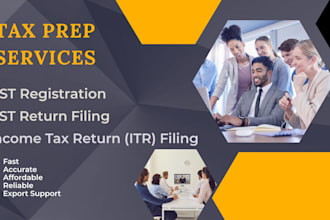 prepare gst returns, registration, itr, tds and tcs return in india