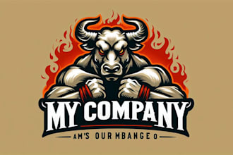 design vintage fierce angry bull mascot logo t shirt design