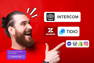 create intercom live chat bot tidio chatbot or website chatbot customization