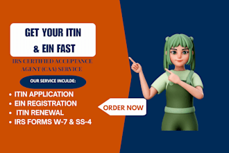 irs as caa individual taxpayer number renew itin llc or sole