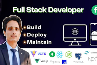 do full stack website development as full stack