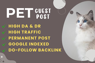 publish article on pet blog with premium pet guest post service via pet backlink