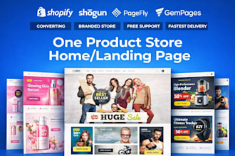 build one product store landing page advertorial page pagefly and gempages
