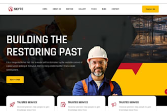 design a professional home builder website for contractors and construction