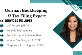 german bookkeeping, vat returns, elster income and corporate tax filing
