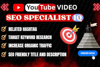 be a youtube video SEO specialist and organic video promoter
