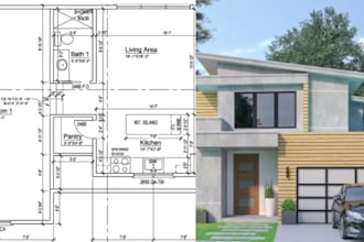 design 2d floor plan, house plan, and city permit drawings in autocad