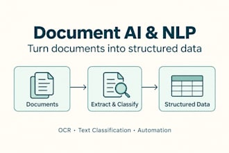 build nlp models for text classification and document extraction