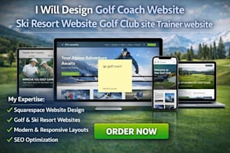 design golf coach website ski resort website golf club  site trainer website