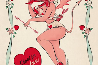 create retro bombshell pin up creations