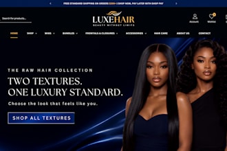 hair extension shopify store beauty website hair extension website hair store