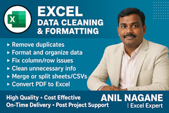 ms excel data cleaning and formatting, splitting, filtering