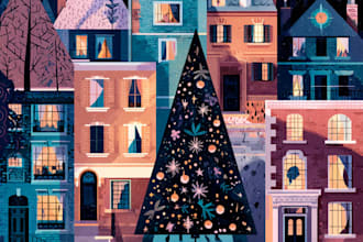 draw christmas and holiday illustrations
