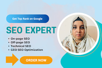 do on page SEO and GEO, website audit, keyword research, fix website problem