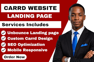 design carrd website, carrd landing page design, unbounce landing page design
