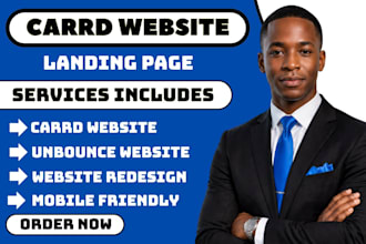 converting carrd landing page, unbounce website setup, beehiiv setup, instapage