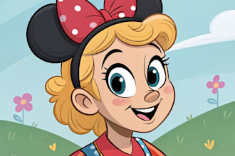 portrait into a disney style cartoon