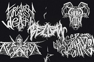 design modern metal hardcore band logo