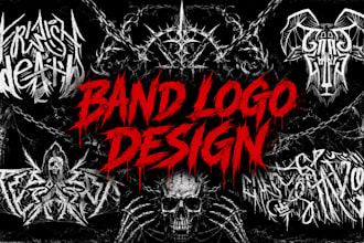 design modern metal hardcore band logo