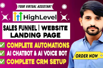build ghl funnel, gohighlevel website, landing page, ghl automation setup