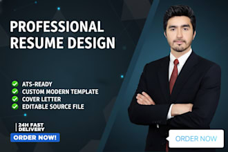 design a professional and modern resume, CV