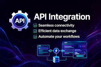 do API integration, bug fixing, and performance optimization