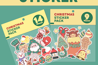 create cute custom sticker design