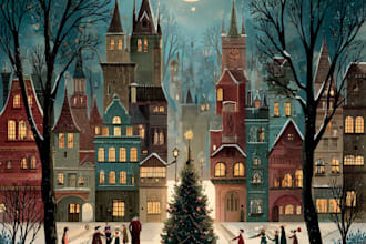 draw christmas card, invitation with watercolor