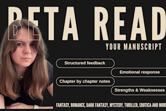beta read your romance or fantasy novel