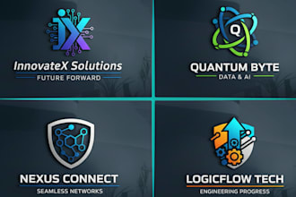 creation logo design for technology, tech, website, business
