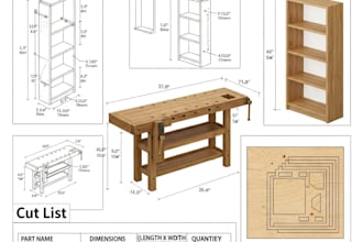 draft millwork shop drawings and cabinetry layouts with joinery details
