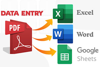 on low price i will convert your pdf table to excel